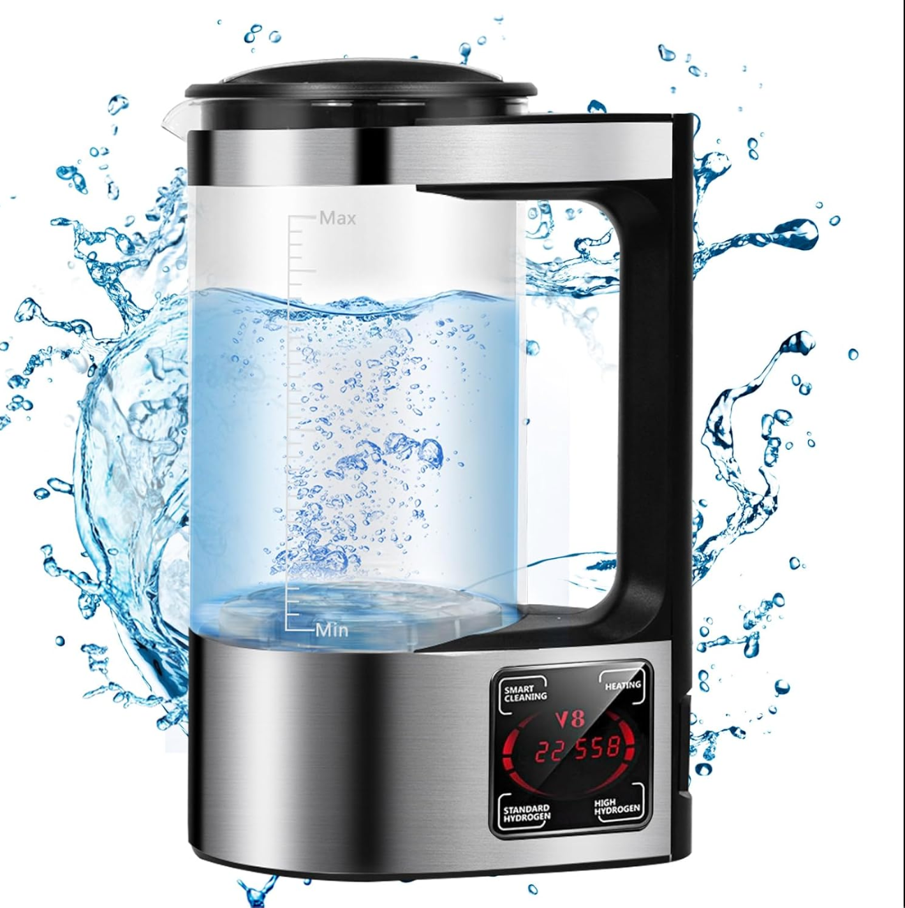 Smart 2L Hydrogen Water Electric Pitcher – Touchscreen Self-Electrolysis Kettle