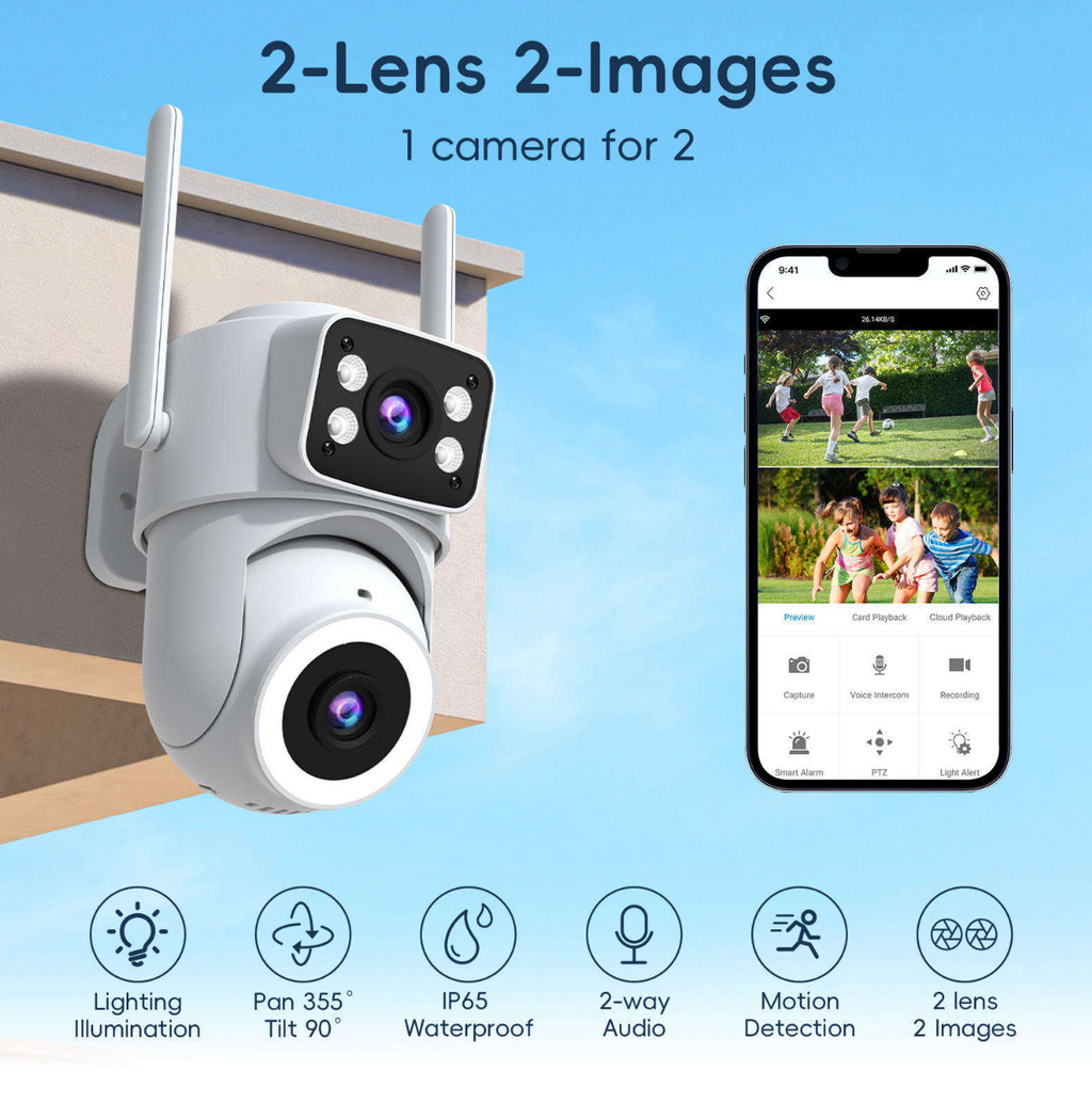 AI 4K Dual-Lens Security Camera