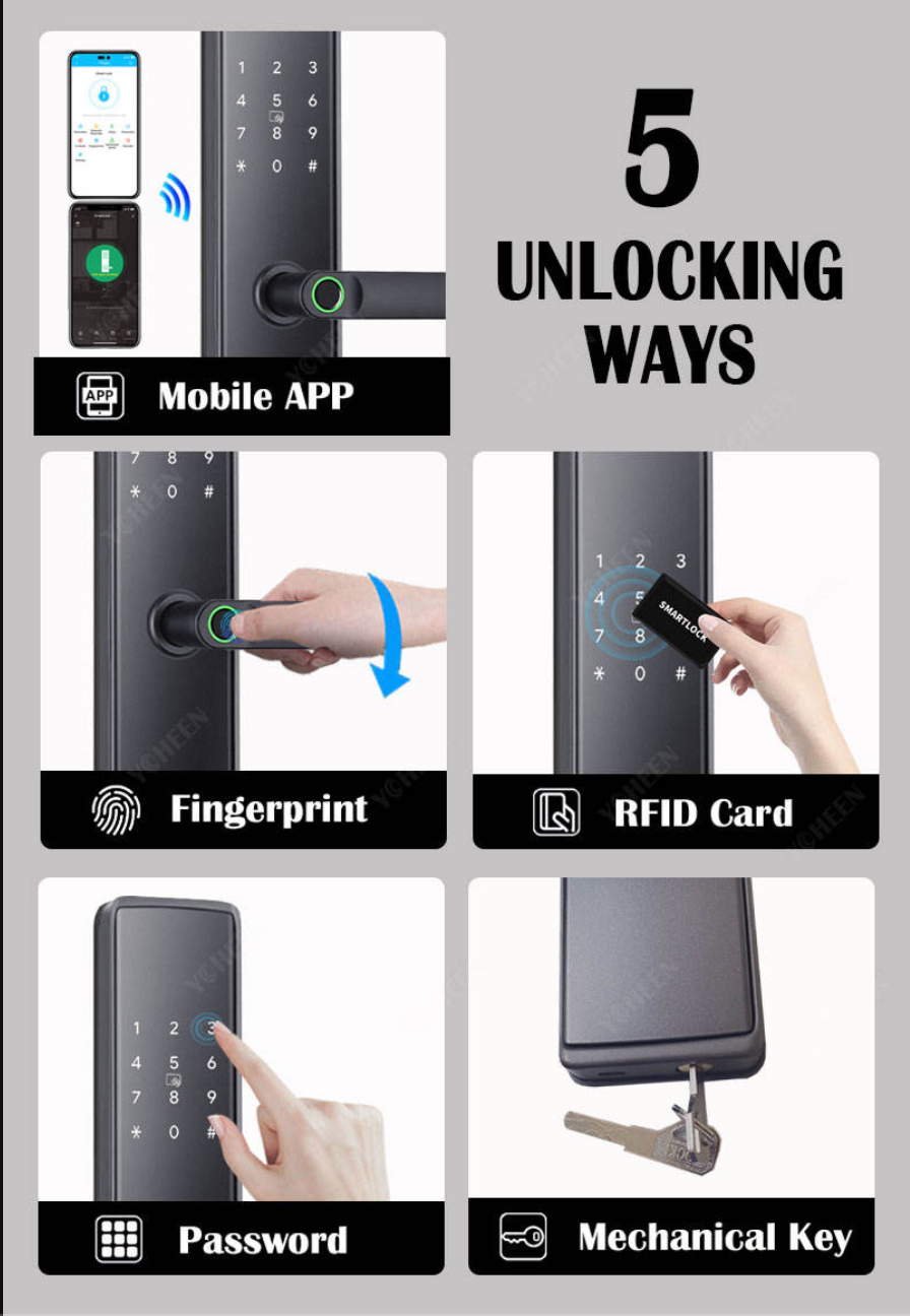 Smart Fingerprint WiFi Door Lock